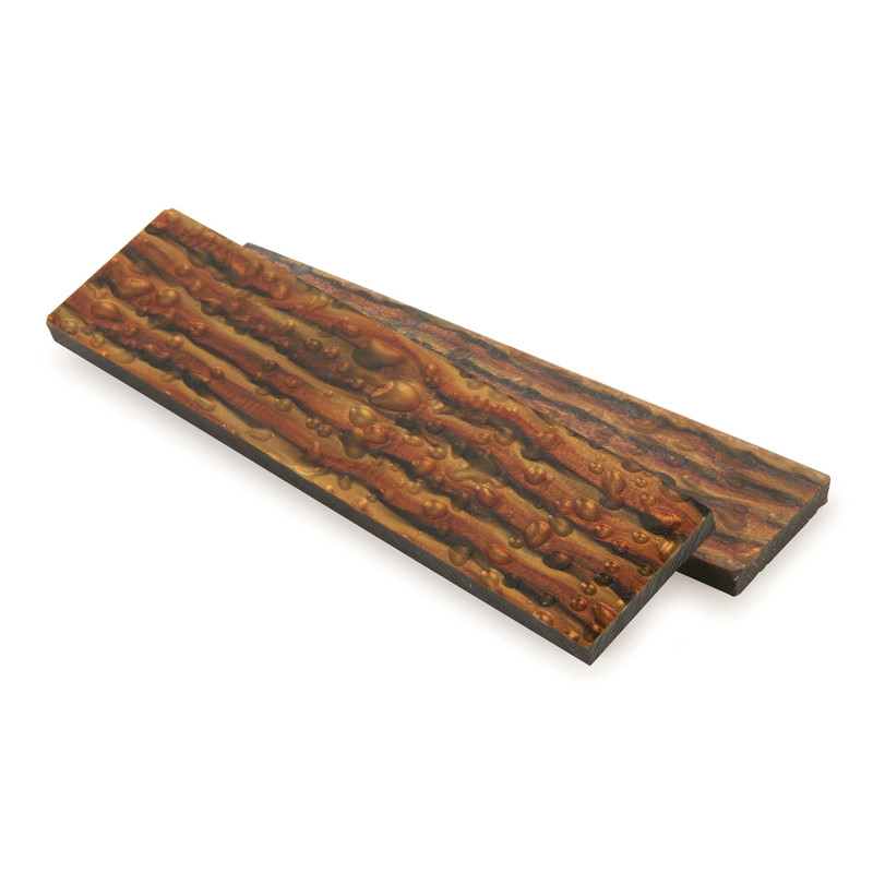 Poly Resin Knife Scales - 15/64" x 2" x 7" - Tigers Eye - Pair